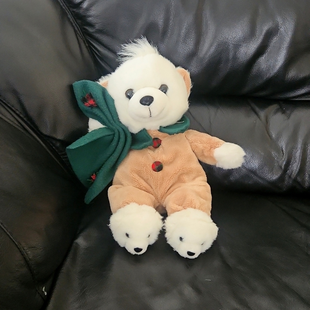 Holiday bear holding blanket
